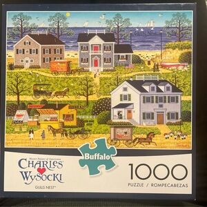 GULLS NEST 11479  Buffalo Games 1000 PC Puzzle Charles Wysocki w/Poster Complete